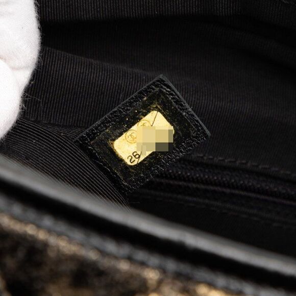 Chanel Cocomark Gabriel De Chanel Chain Shoulder Bag Black Gold Leather Women's - Picture 6 of 6